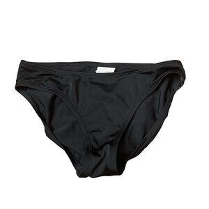 Nike Womens Black Nylon Bikini Bottom Embroidered Swoosh Size 6